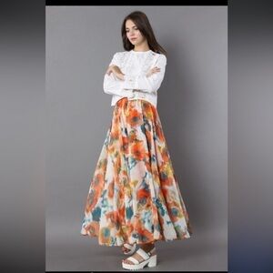 Chicwish Splendid Peony Maxi Skirt M-L COQUETTE girl